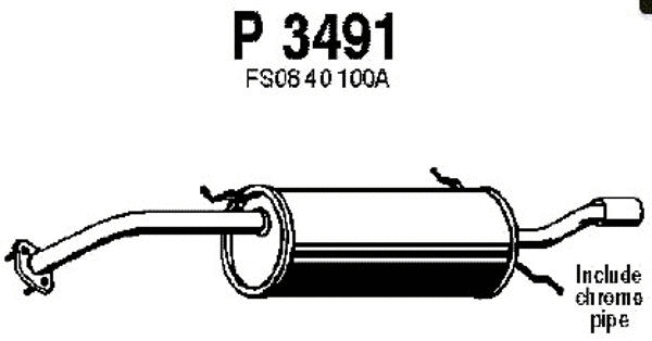 Rear Muffler (P3491)