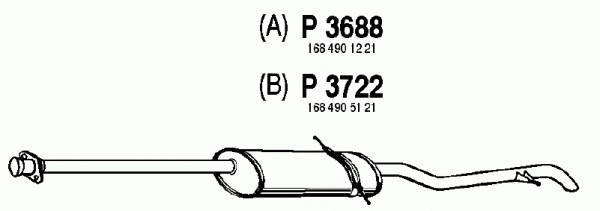 Rear Muffler (P3688)