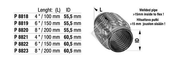 Flexible Pipe, exhaust system (P8822)