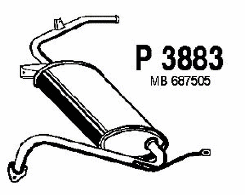 Rear Muffler (P3883)