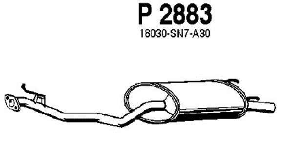 Rear Muffler (P2883)
