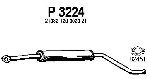 Centre Muffler (P3224)