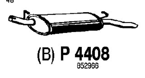 Rear Muffler (P4408)