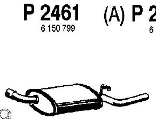 Rear Muffler (P2461)