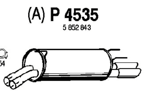 Rear Muffler (P4535)