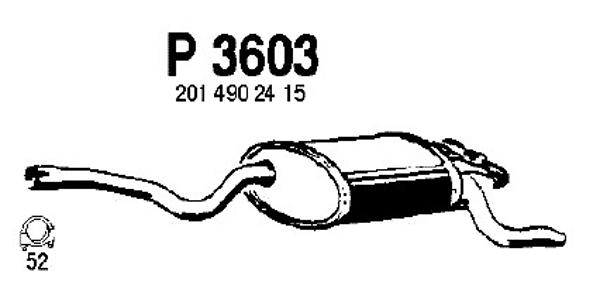 Rear Muffler (P3603)