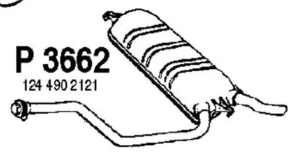 Rear Muffler (P3662)