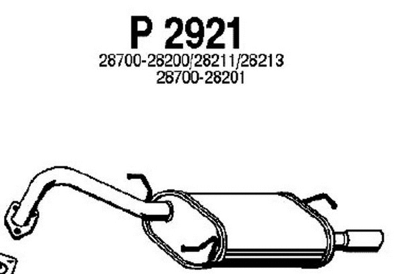 Rear Muffler (P2921)
