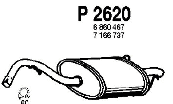 Rear Muffler (P2620)