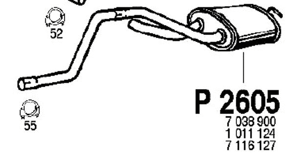 Rear Muffler (P2605)