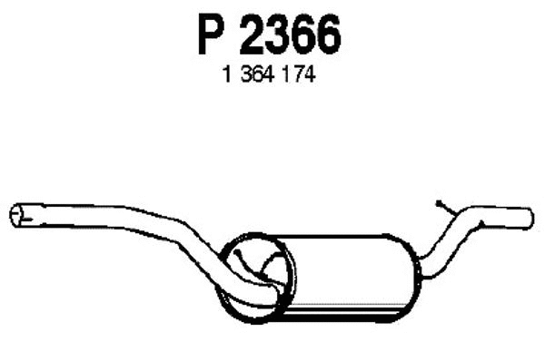 Rear Muffler (P2366)