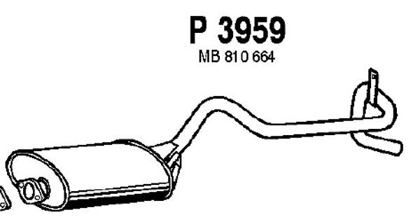 Rear Muffler (P3959)