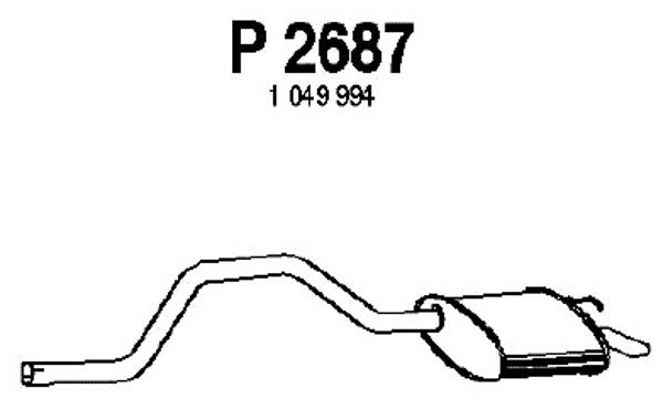 Rear Muffler (P2687)