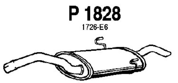 Rear Muffler (P1828)