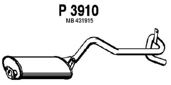 Rear Muffler (P3910)