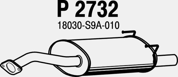 Rear Muffler (P2732)