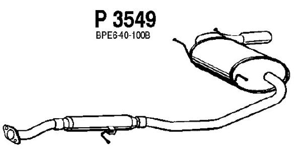Rear Muffler (P3549)