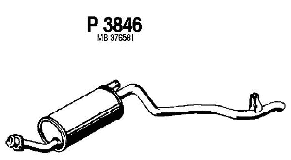Rear Muffler (P3846)