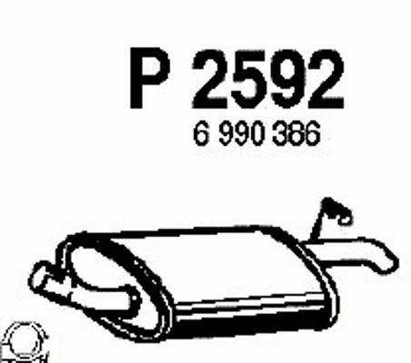 Rear Muffler (P2592)