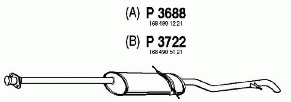 Rear Muffler (P3722)