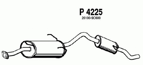 Rear Muffler (P4225)