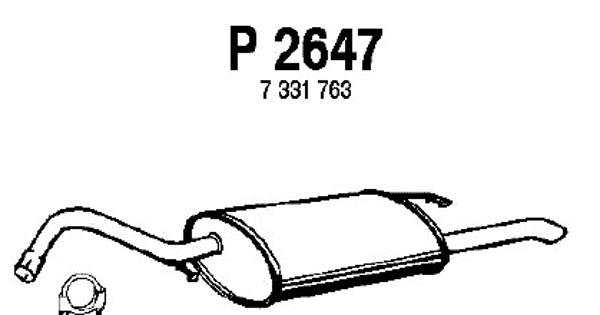 Rear Muffler (P2647)