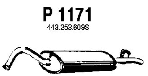 Rear Muffler (P1171)