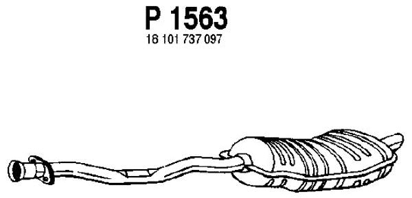 Rear Muffler (P1563)