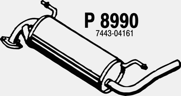 Rear Muffler (P8990)