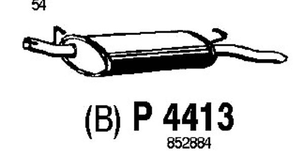 Rear Muffler (P4413)