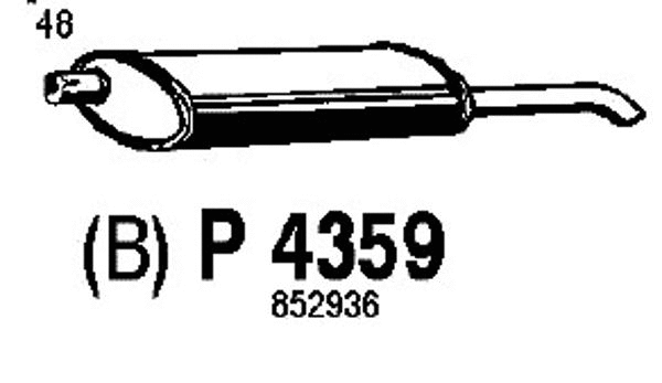 Rear Muffler (P4359)