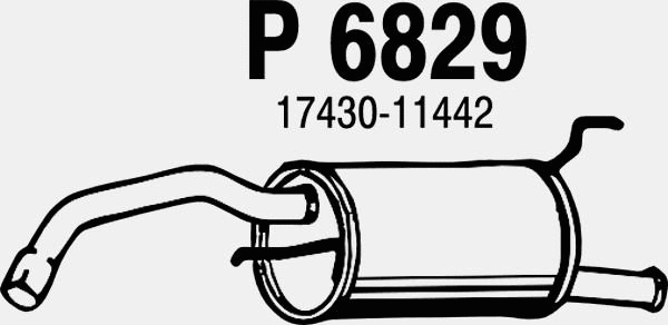 Rear Muffler (P6829)