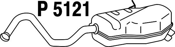 Rear Muffler (P5121)