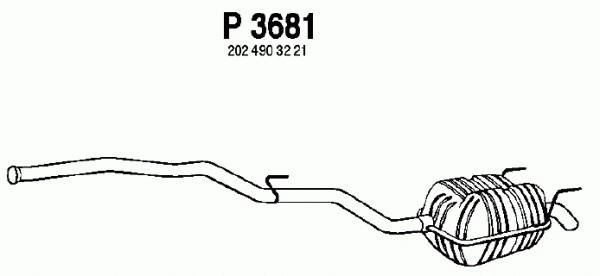 Rear Muffler (P3681)
