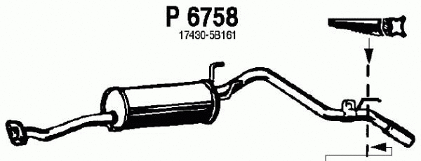 Centre Muffler (P6758)