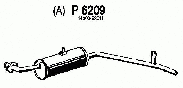 Rear Muffler (P6209)