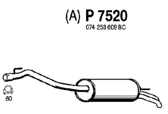 Rear Muffler (P7520)