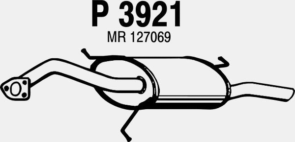 Rear Muffler (P3921)