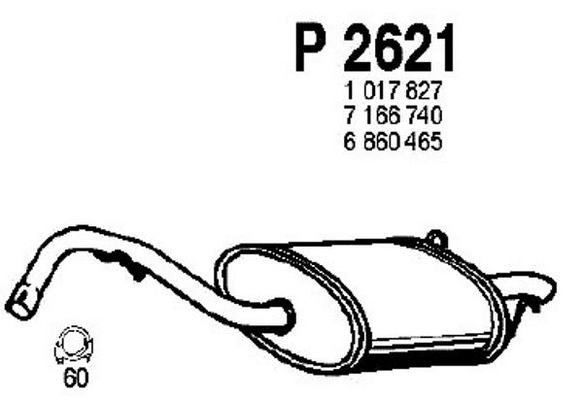 Rear Muffler (P2621)