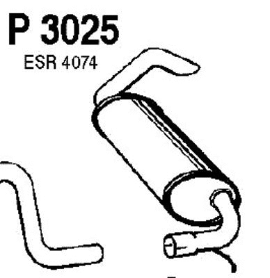 Rear Muffler (P3025)