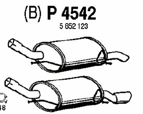 Rear Muffler (P4542)