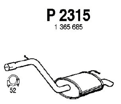 Rear Muffler (P2315)