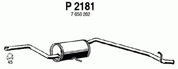Rear Muffler (P2181)