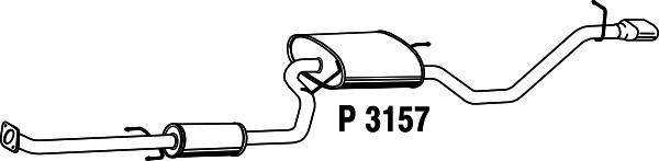 Rear Muffler (P3157)