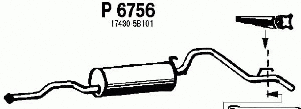 Centre Muffler (P6756)