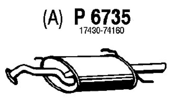 Rear Muffler (P6735)