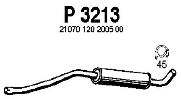 Centre Muffler (P3213)