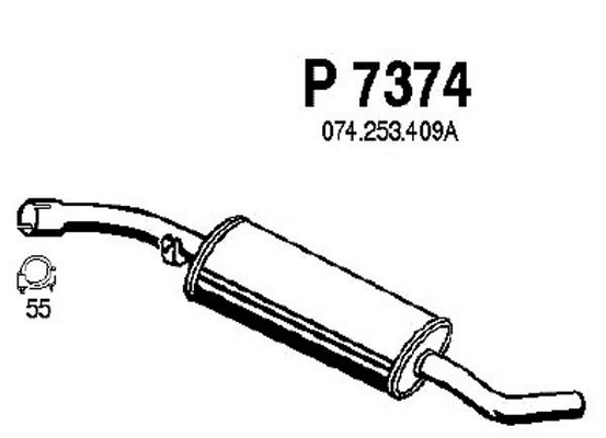 Centre Muffler (P7374)