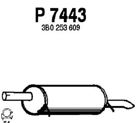 Rear Muffler (P7443)