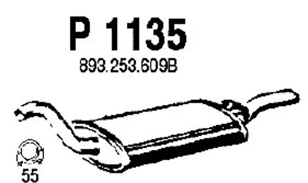 Rear Muffler (P1135)